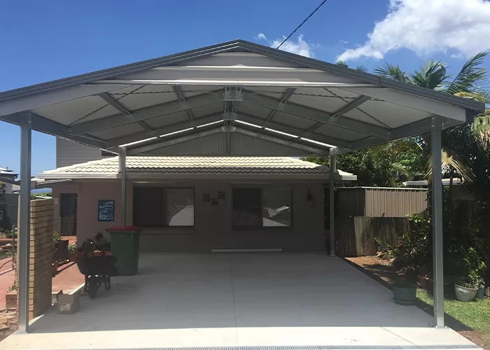large and tall carport for car and boat