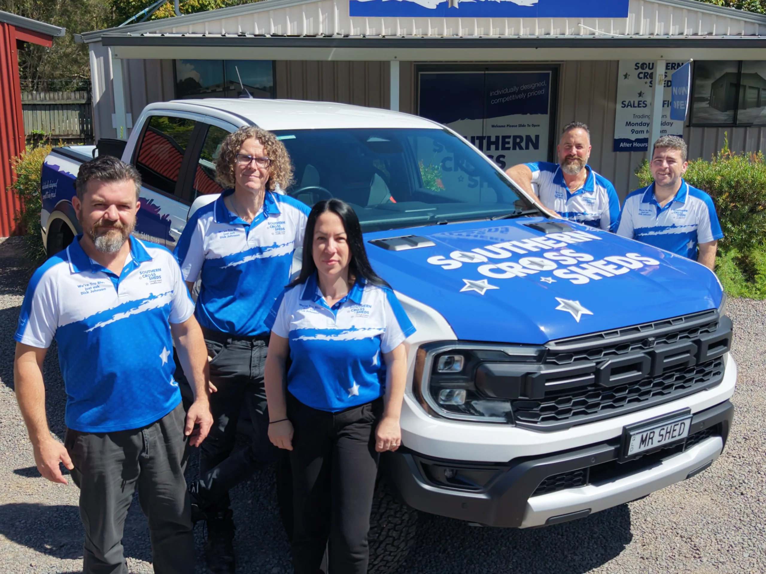 Southern Cross Sheds team with branded company vehicle